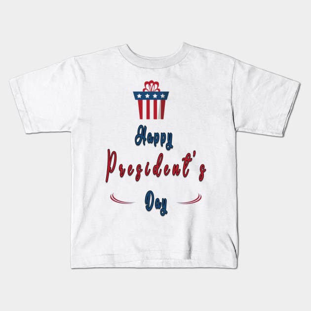 happy president's day Kids T-Shirt by fanidi